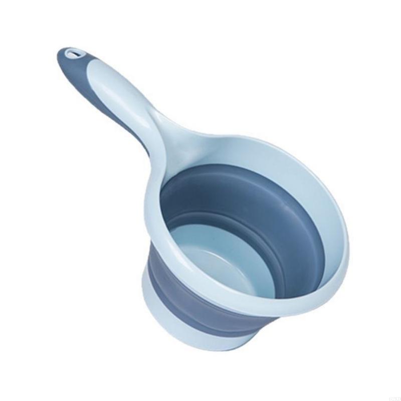 62KD Складной половник с длинной ручкой, кухонный совок, ковш для воды, лейка с подвесным отверстием для приготовления пищи и использования на открытом воздухе
