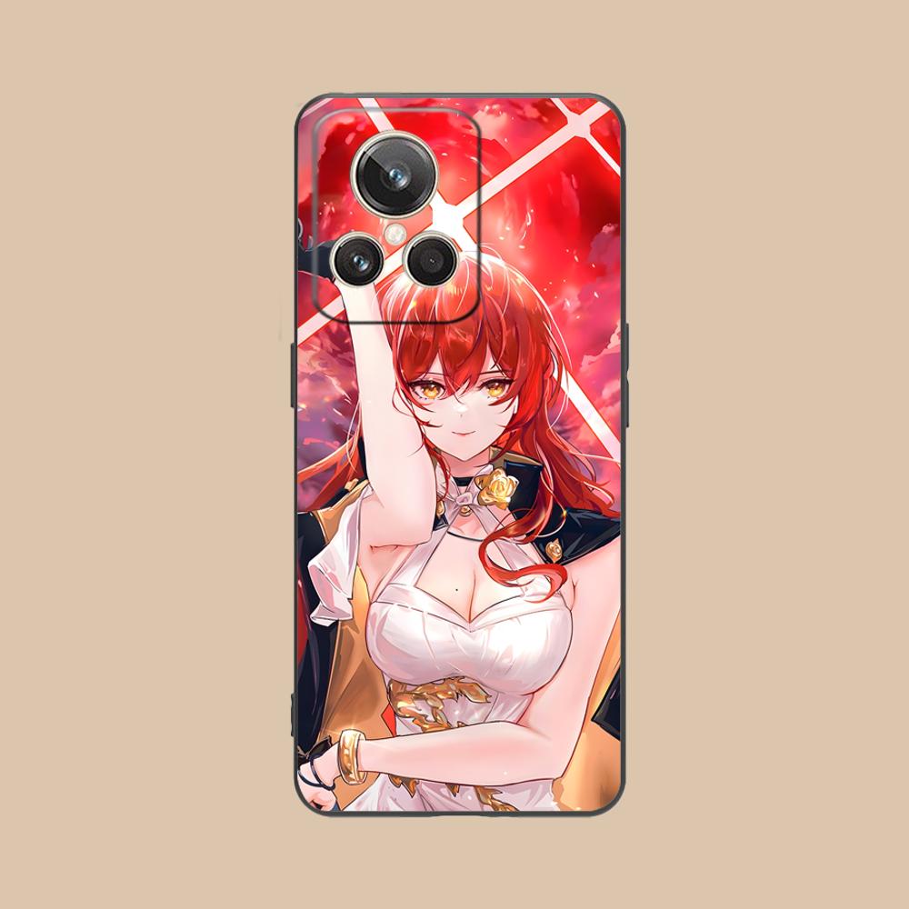 HSR Himeko Матовый ТПУ Чехол для Мобильного Телефона для Realme 15 14 13 12 11 10 9 Pro Plus T i Lite 5G Цветной Печатный Чехол