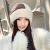 Korean Version of Autumn and Winter New Hat for Women's Design, Casual and Versatile Knitted Wool Hat for Winter Warmth Pullover Hat