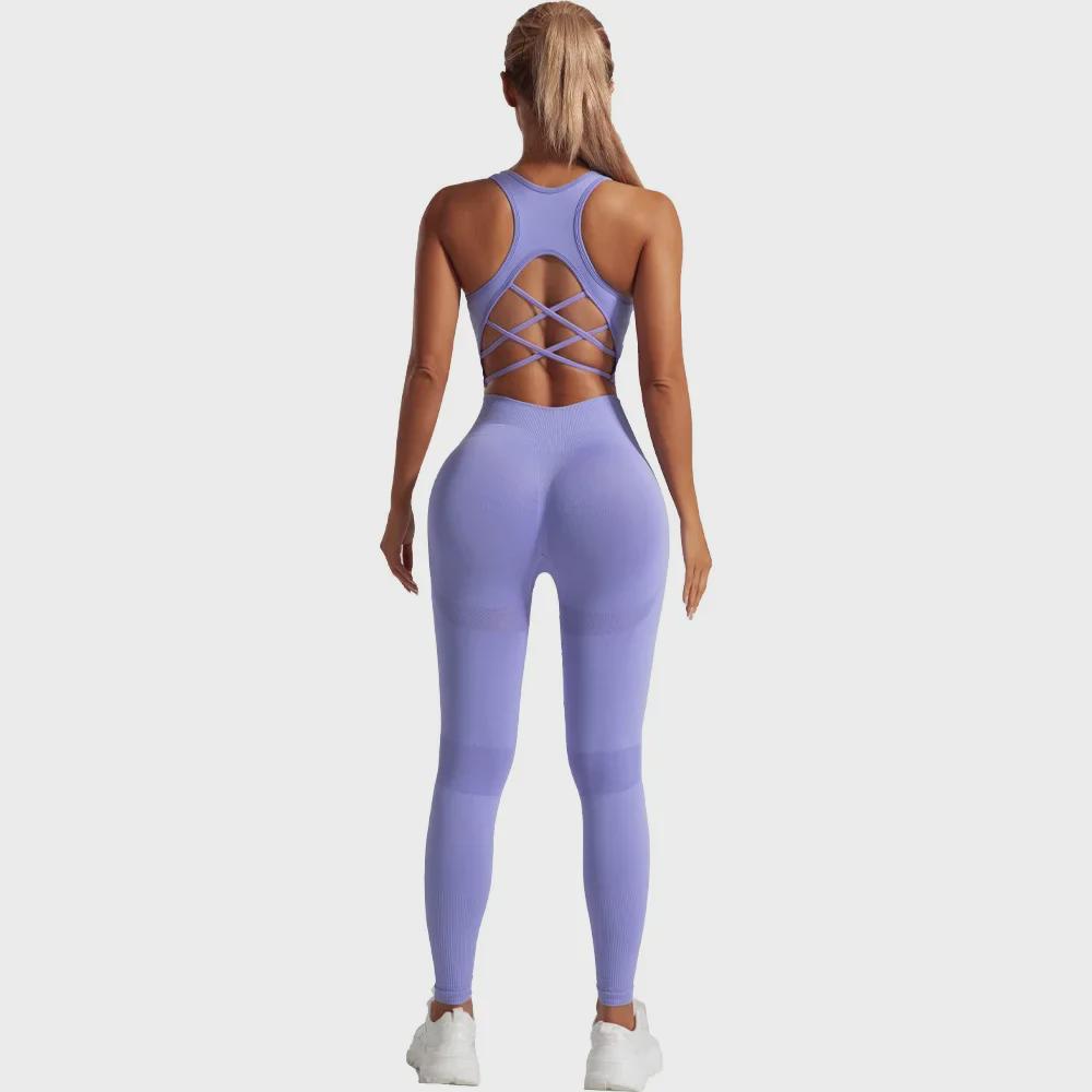 Бесшовный комплект для йоги для спины: Женские штаны для фитнеса и йоги с высокой талией в европейском и американском стиле