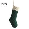 Large Knitted Christmas Stockings 18" Xmas Gift Stocking Hanging Decorations Festive Decor Candy Toys Bag Hanging Stocking for Mantel Window