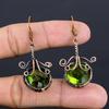 Peridot Earrings Gemstone Jewelry, 999 Copper Wire Wrapped Earrings, Handmade Jewelry Birthstone Earrings, Gift For Him