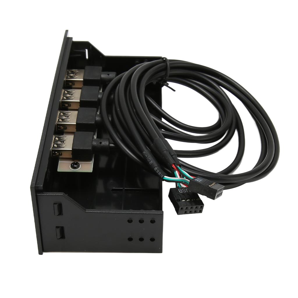 5,25-дюймовая многофункциональная передняя панель USB 2.0, 4 порта, 19-контактный, для отсека 5,25 дюйма корпуса ПК