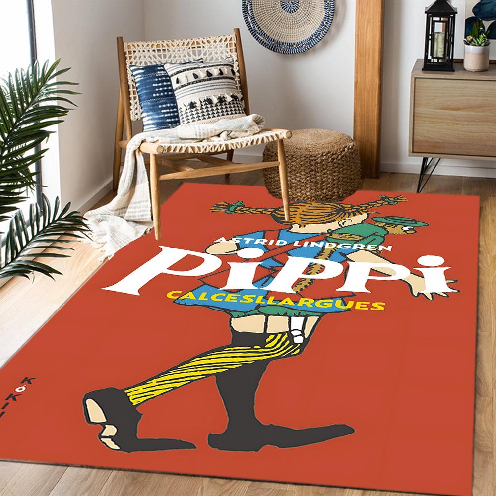 Pippi Adventure Area Rug Suitable for Dining Room Hallway Study room Balcony Antislip Carpet Anime Office Decor Perfect Birthday/Christmas Gift Idea