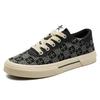 25138 Spring New Men's Shoes Fashionable Versatile Niche Casual Men's Canvas Shoes Printed Low-top Flat Baseplate Shoes