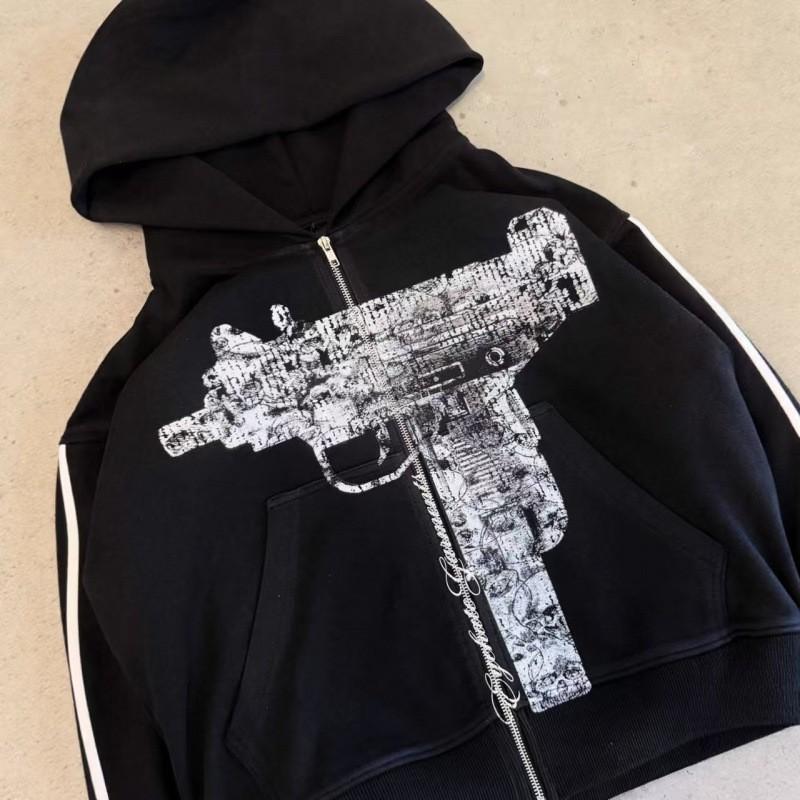 2026 Oversized Unisex Camo Print Zip-Up Hoodie Streetwear Loose Fit Sweatshirt Men Women