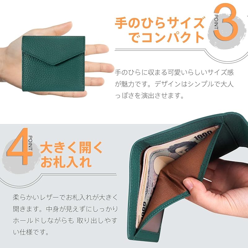 [DCLKO] мини-кошелек женский тройной кошелек из натуральной кожи с защитой от скимминга мини-кошелек маленький кошелек большой емкости компактный кошелек (красный)