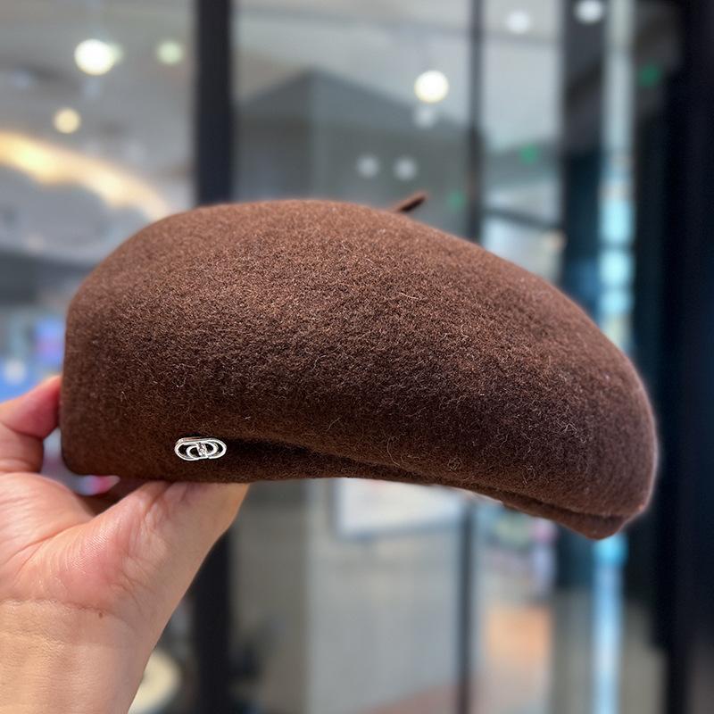 Женская шерстяная шапка-берет, теплая, зимняя, универсальная, кепка газетчика-художника, не растягивается, легкая