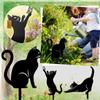 Металлические кошки для сада, черные, садовые кошки, милые кошки, металлические статуэтки, двор