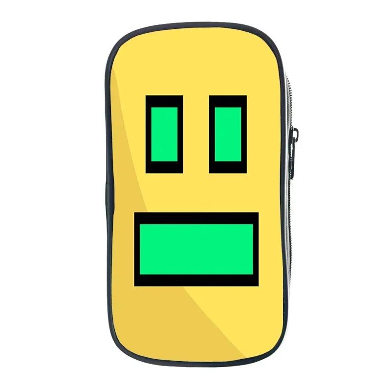 Забавный Мультяшный Пенал Geometry Dash Косметичка Вместительная Сумка для Карандашей Школьные Принадлежности для Учеников Пенал Канцтовары Подарки для Детей