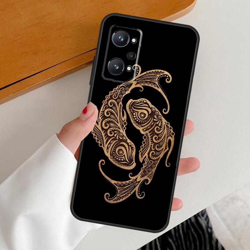 Знаки Зодиака Для Чехла Realme C67 C55 C53 C51 C35 C33 C31 C30 C25s C21Y GT Neo 6 GT5 9 10 11 12 Pro Plus