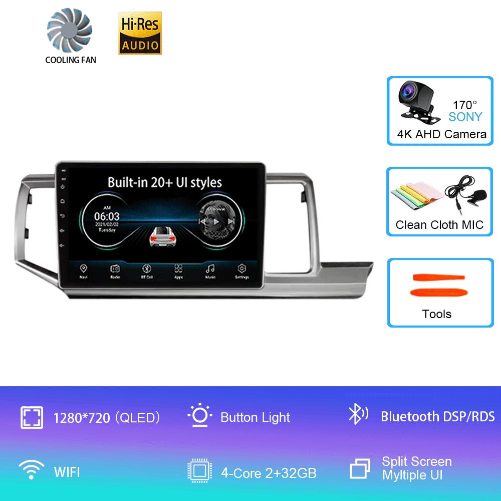 Android 14 Автомобильное радио для Honda Stepwgn 2009-2013-2015 Мультимедийный видеоплеер Стерео Навигация GPS Carplay Android Auto WIFI