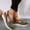 Fashion 2024 Summer Women Closed Toe Wedge Sandals Women Buckle Strap Gladiator Shoes Woman Fashion Espadrilles Platform Sandalias Mujer