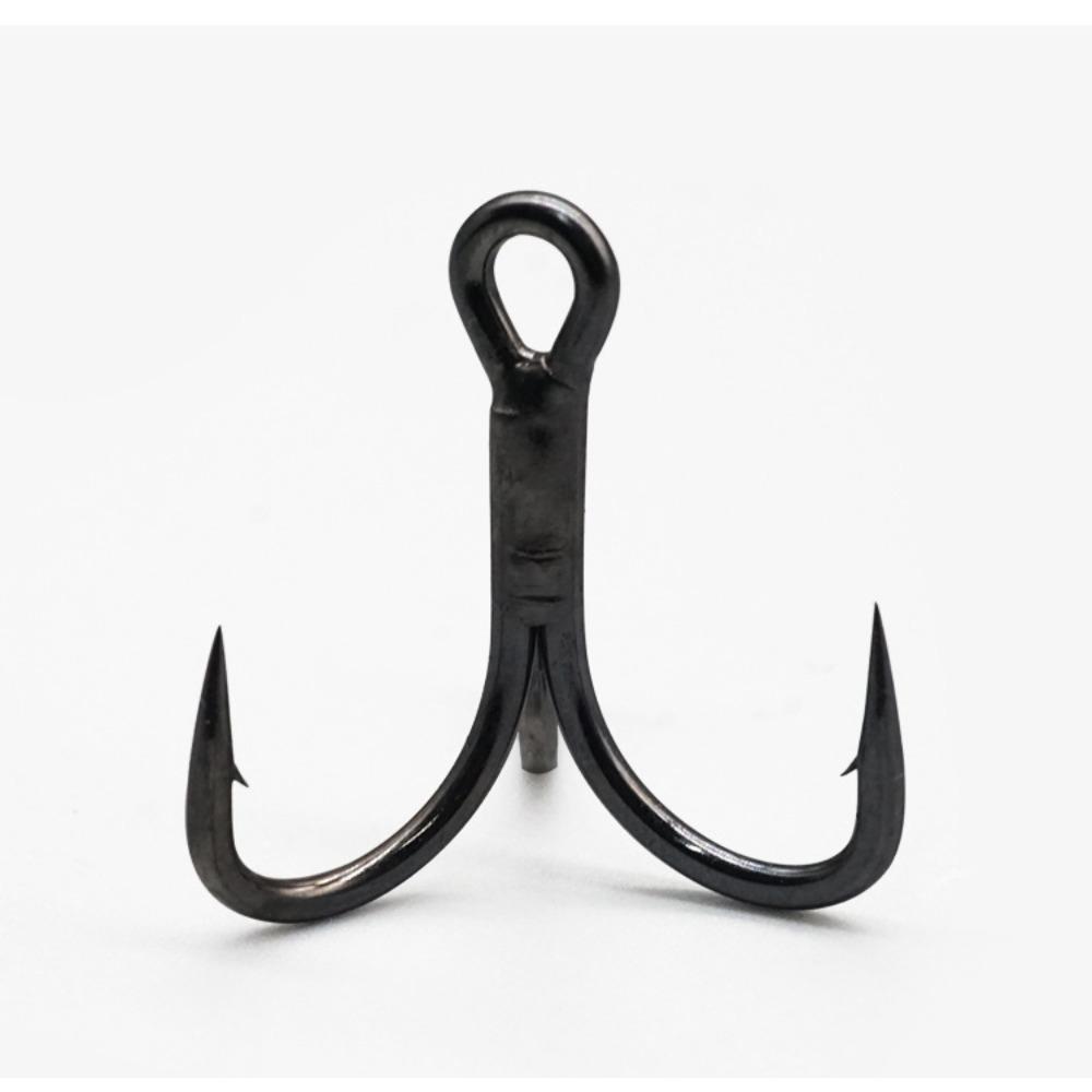 10 шт. Тройные джиговые рыболовные крючки Черные крючки с бородкой новый Крючок из высокоуглеродистой стали Для рыбалки на открытом воздухе