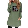 Women's Sweatshirt Pullover Active Sportswear Pocket Print Casual Round Neck Long Sleeve Top