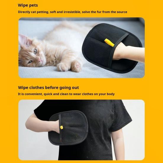 1/2/3Pcs Double Sided Pet Grooming Glove Reusable Cat Hair Remover Dog Massage
