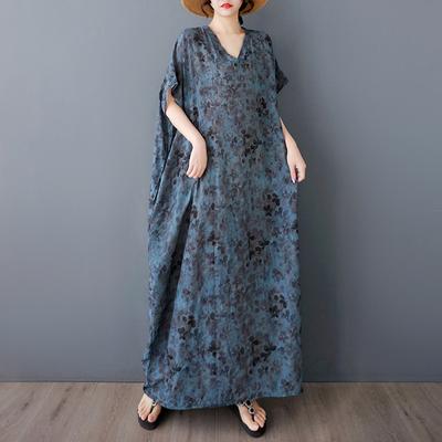 2025 Летнее платье больших размеров для женщин Повседневное льняное платье Свободное базовое хлопковое винтажное длинное платье макси