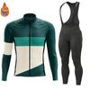 2024 Cycling Sweatshirt Winter Fleece Warm Cycling Clothing Long Sleeve Men's And Road Cycling Suits MTB Fleece Pants Suit