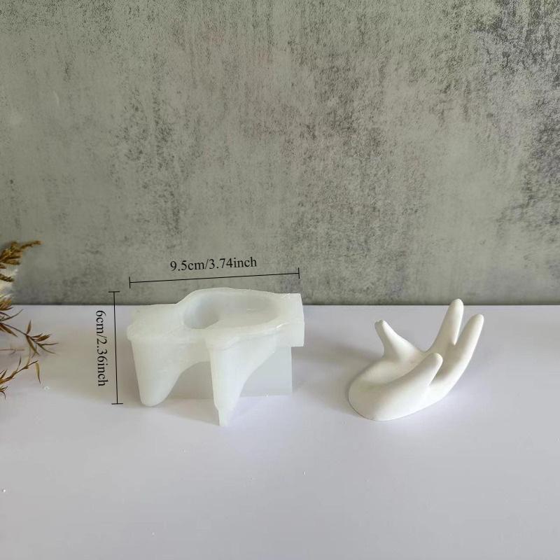Забавный держатель для кольца, силиконовая форма, 3D-фигурка для пальцев, бетонное украшение, серьги, ожерелье, держатель для карандашей, подарки для творчества, домашний декор