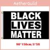Высококачественный черный флаг Black Lives Matter размером 3x5 футов с прочными латунными люверсами для легкого размещения