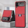 Lightweight Leather Phone Accessories Case For Samsung Galaxy Z Flip4 Flip 4 Flip3 5g Flip 3 Zflip4 Anti -Scratch Card Slot Bag