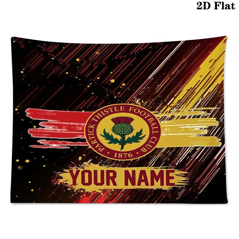 Custom Name Partick Thistle Printed Tapestry – Wall Hanging for Bedrooms, Dorms, and Home Decor