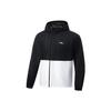 Li Ning Color Block Logo Print Hooded Sun Protection Jacket Men Jackets Black AFDT527-6