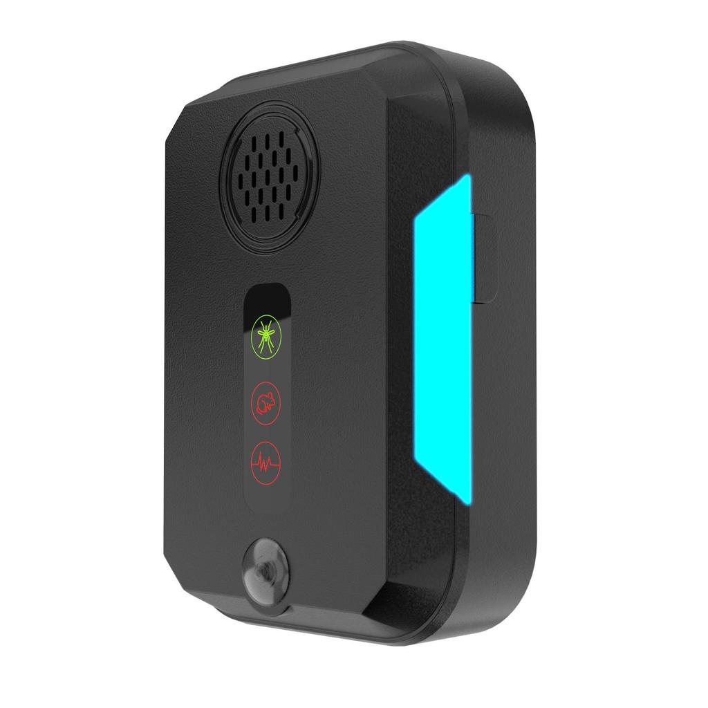 Ultrasonic Mouse Repellent , 3 Modes, 360° Strobe LED Light, Anti,Rodent and Insect Repellent Black