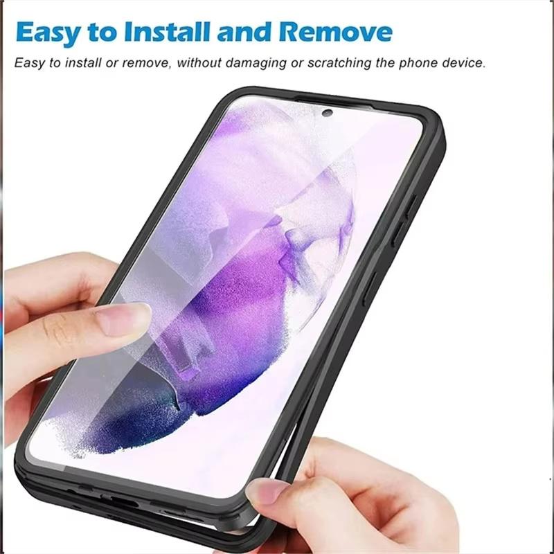 Чехол с полной защитой 360 для Samsung Galaxy S25 Ultra S24 S23 Plus A54 A35 A25 A16 A55 A26 A36 A56 Противоударные прозрачные чехлы