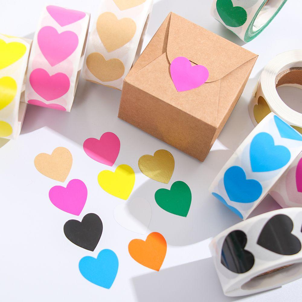 Party Supplies Home Decor Gift Packaging Seal Labels Love Heart Shaped Sticker Scrapbooking