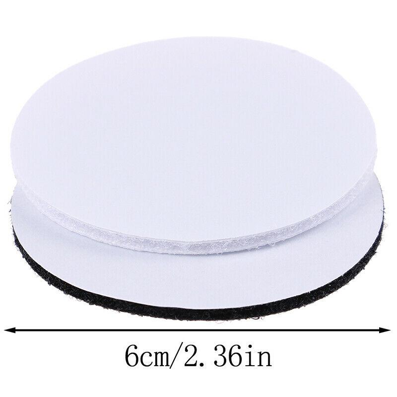 5Pcs Black White Round Non-Slip Rug Grippers Anti-Skid Stickers for Rug Mat Pad Carpet Fixing