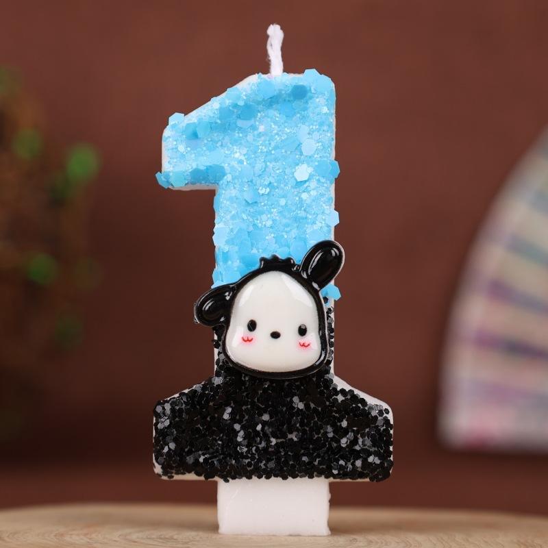 Pacha Dog Numbers Birthday Candle Cake Party Decoration Birthday Handmade Candles 0-9