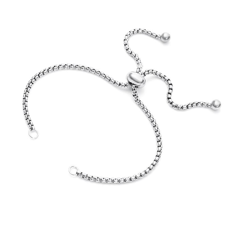 5Pcs/Lot Newly Titanium Steel Pull-out Style Extension Chain DIY Jewelry Making Adjustable Bracelet Accessories Wholesale