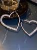 Серьги "Полое сердце" с вставками из синтетического циркона, аксессуары для одежды для дам, украшение на День святого Валентина, подарок, подходящие