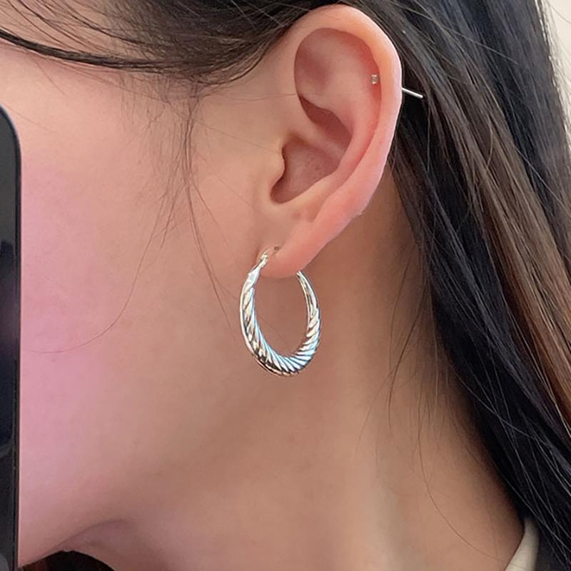 foxanry Предотвратить аллергию, намоточные серьги для женщин, пары, корейские милые классические ювелирные аксессуары, подарки