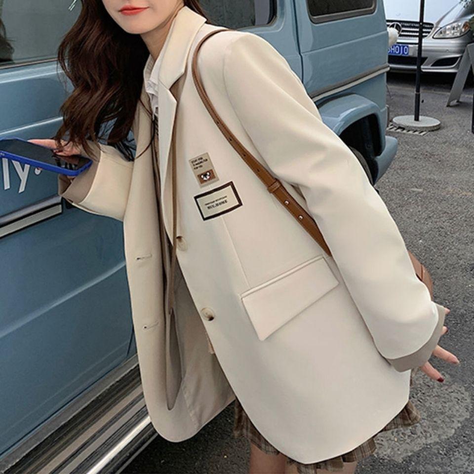 Весенний свободный крой для отдыха, пиджак в корейском стиле для женщин, пиджак