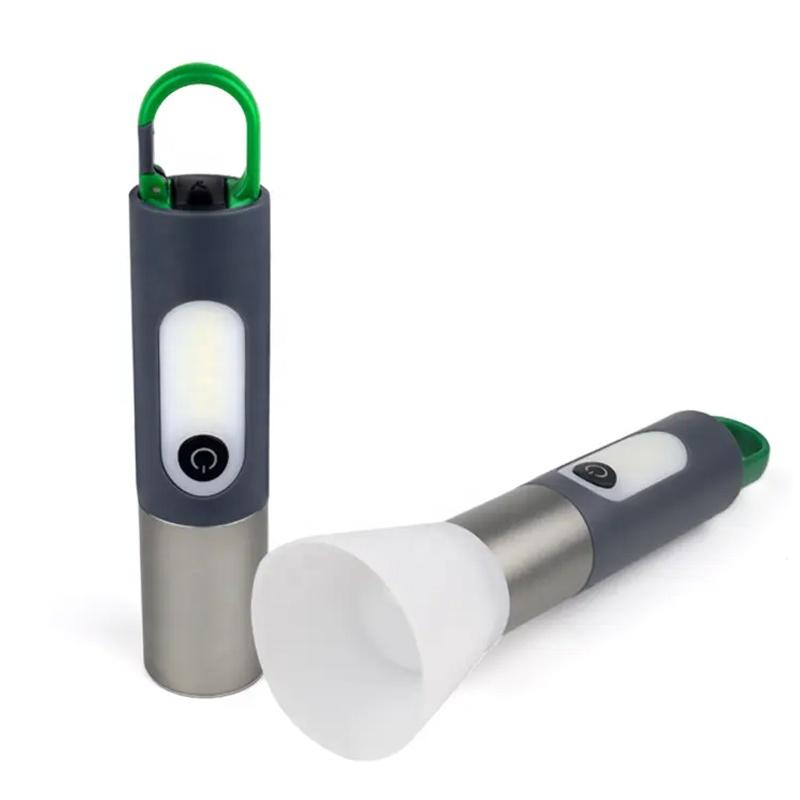 High Lumens Zoomable Type C Usb Rechargeable 10W Cob Keychain Work Light Multicolor Lens Flashlight With Portable