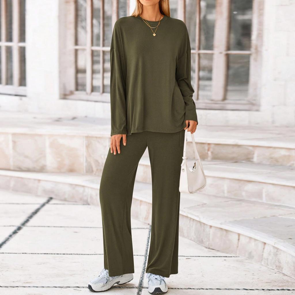 Комплекты из двух вещей для женщин, повседневные свободные рубашки с длинным рукавом и шорты на кулиске с высокой посадкой, спортивный костюм, осенние наряды