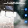 New 366/106LED Solar Lights Outdoor 3 Lighting Mode Motion Sensor Adjustable Head Security Wall Light Waterproof Garden Garage