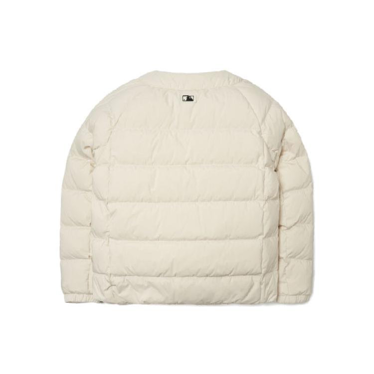 New MLB Down Jackets Unisex Ecru 3ADJL0116-50CRS