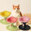 Керамическая миска для кошек большой вместимости Миски для собак в виде цветка Прочная миска на высокой ножке для питомцев Кормление питомца