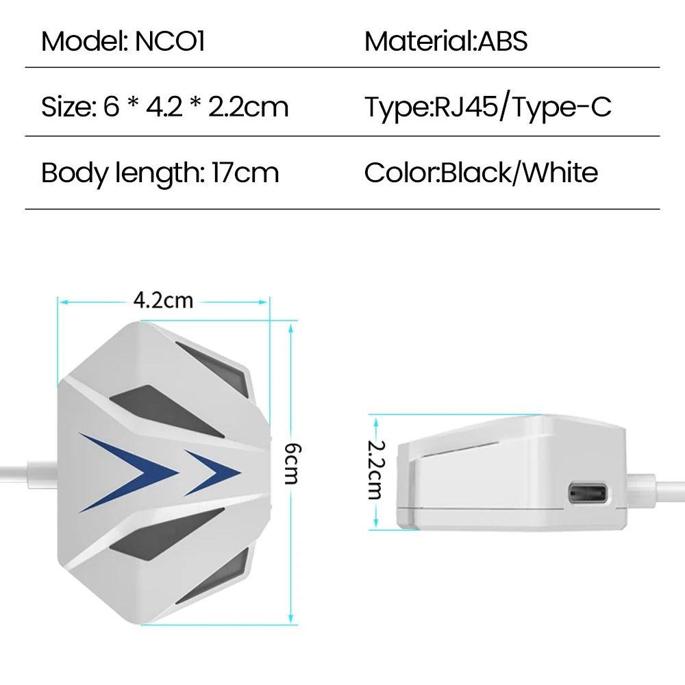 2-в-1 USB-RJ45 сетевая карта USB/Type-c USB-порт для сетевого ПК-ноутбука