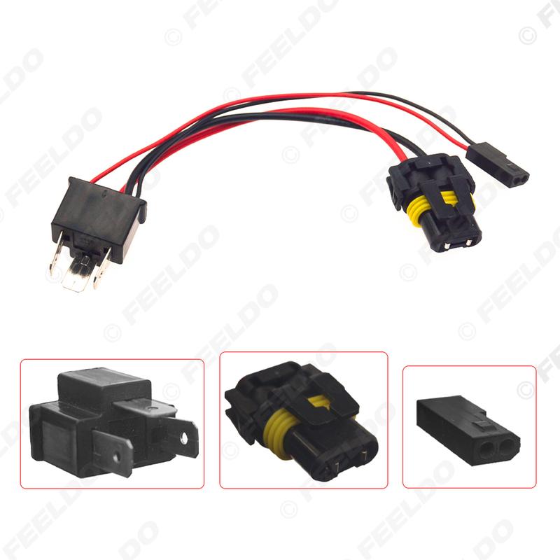 H4 To 9006 Solenoid Magnetic Hi/Lo Adapter Splitter Wires Compatible With Car HeadLight Projector Lens Retrofit