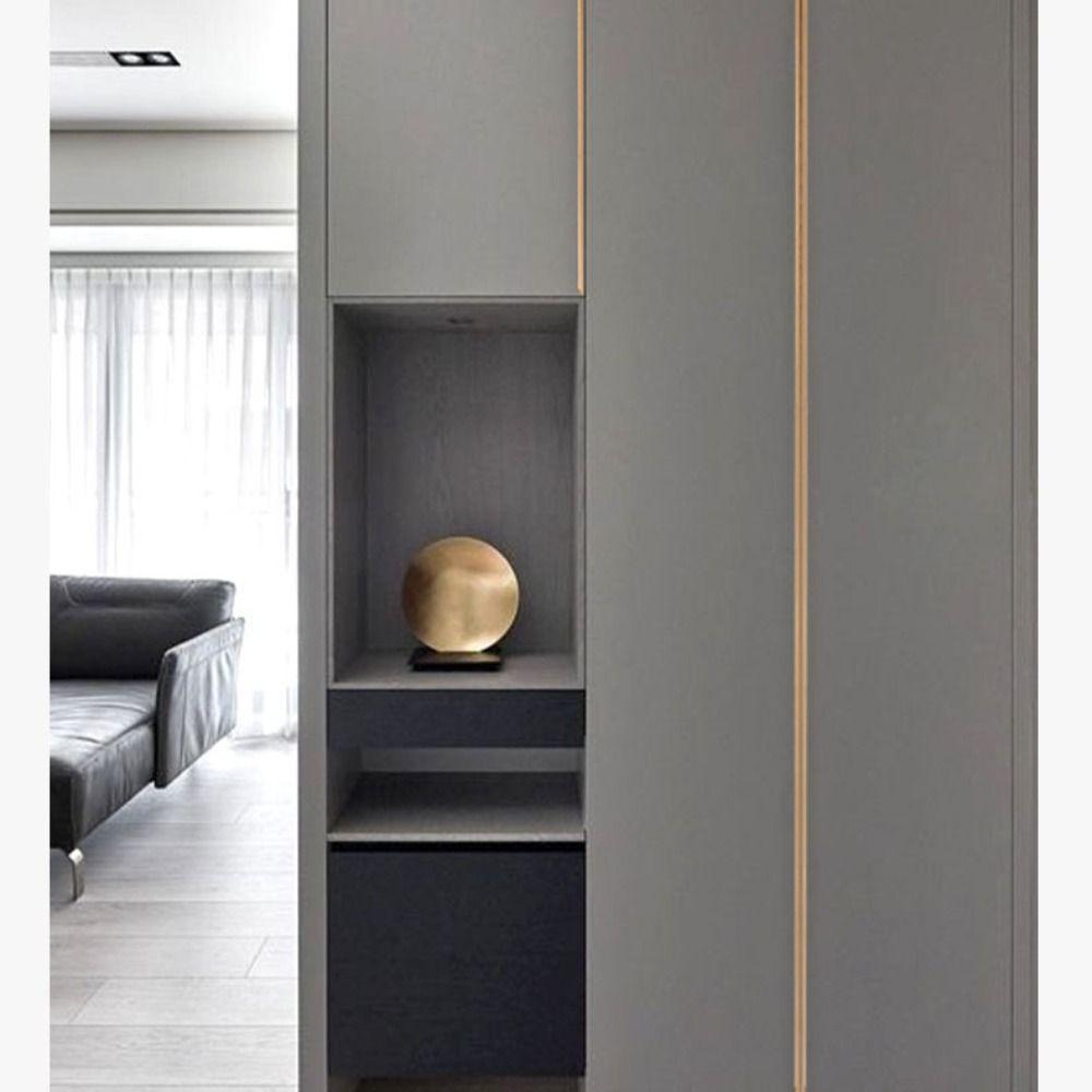 Дверная ручка с двойным отверстием, черная/золотая/серая, для шкафа с длинной ручкой, скрытая ручка для шкафа, для шкафа