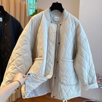 Зимняя новая корейская версия, свободная, повседневная, простая, универсальная, теплая хлопковая куртка со стойкой