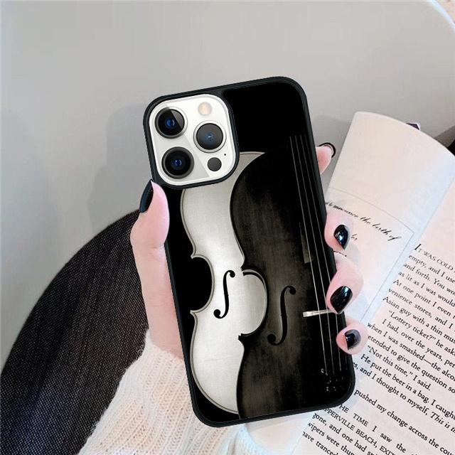 Музыкальный Виолончель Скрипка Ракушка Чехол Для iPhone 17 Air 15 16 14 13 12 Pro Max 11 Pro Max Plus Чехол для Телефона