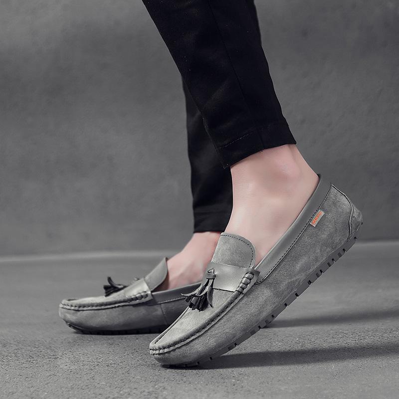 Italy Desgin Fashion Men Shoes Summer Soft Moccasins Men Loafers High Quality Leather Shoes Men Flats Driving Shoes Men Shoes