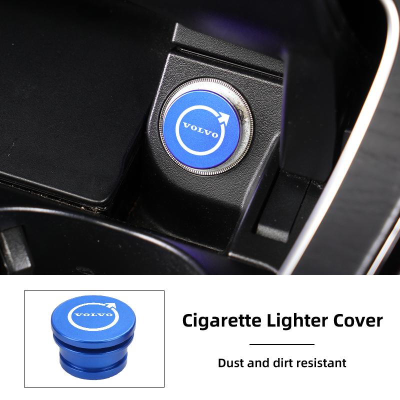 cujgl8 Metal Car Cigarette Lighter Cover Decorative Cover DustProof Dust Cover Auto Accessories For Volvo XC60 S60 V70 XC90 S70 XC70