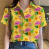 Повседневная гавайская рубашка с коротким рукавом на пуговицах, летняя, y2k, женская одежда, 3D-печать