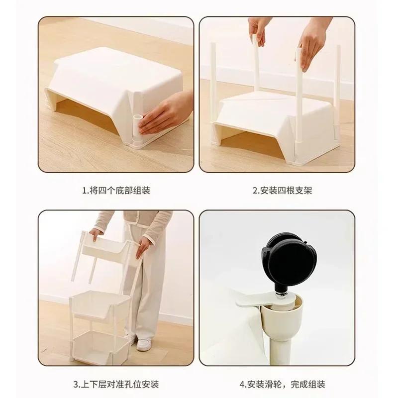 Новая кухонная тележка для хранения Книжная полка Шкаф для хранения с прорезями Ванная комната Гостиная Домашний органайзер Стойка для кухонного угла Узкая